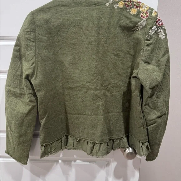 Sundance Women’s Tonala Olive Green Embroidered Blazer - Picture 2 of 4